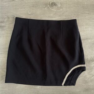Zara Black Mini Skirt with crystal Detail